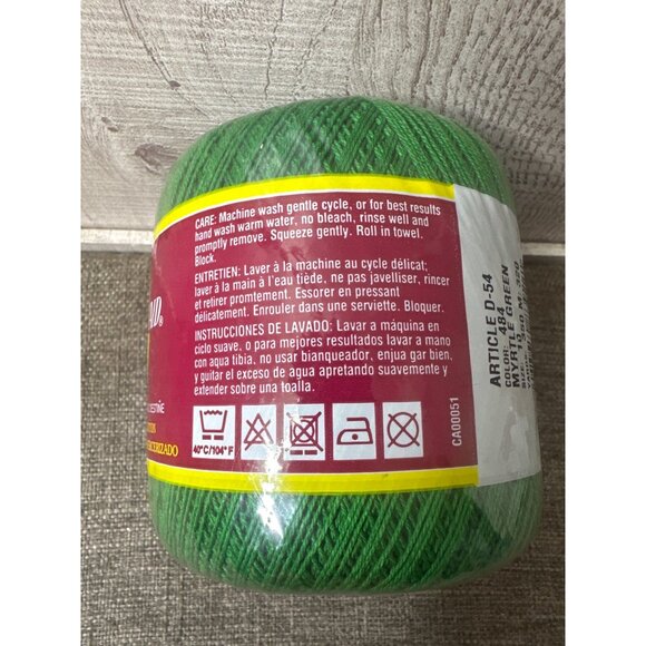 South Maid 100% Mercerized Cotton Crochet Thread Sz 10 Red & Green 350 Yards x2 - Picture 9 of 10